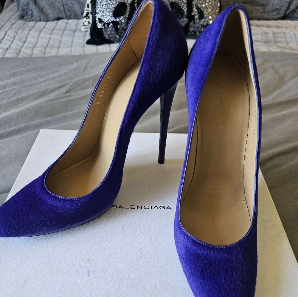 Balenciaga Scarpa Pelliccia Butter Heels - 39.5